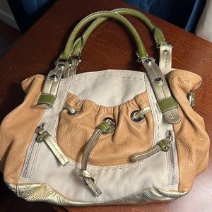 Makowsky Metallic/Grain Leather Purse